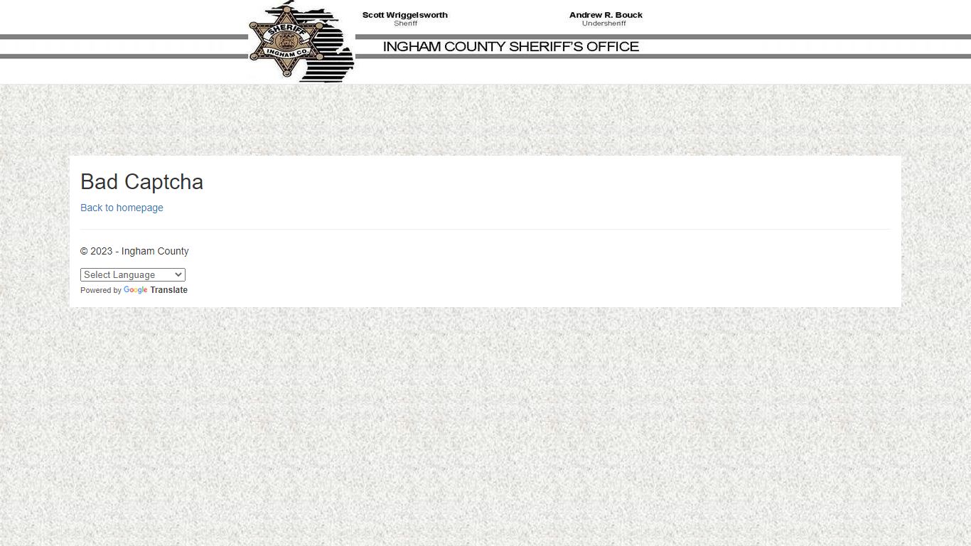 bad_captcha - Ingham County, Michigan
